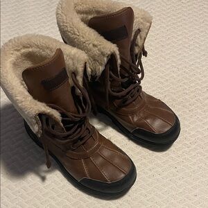 UGG Brown Shearling-Lined Winter Boots